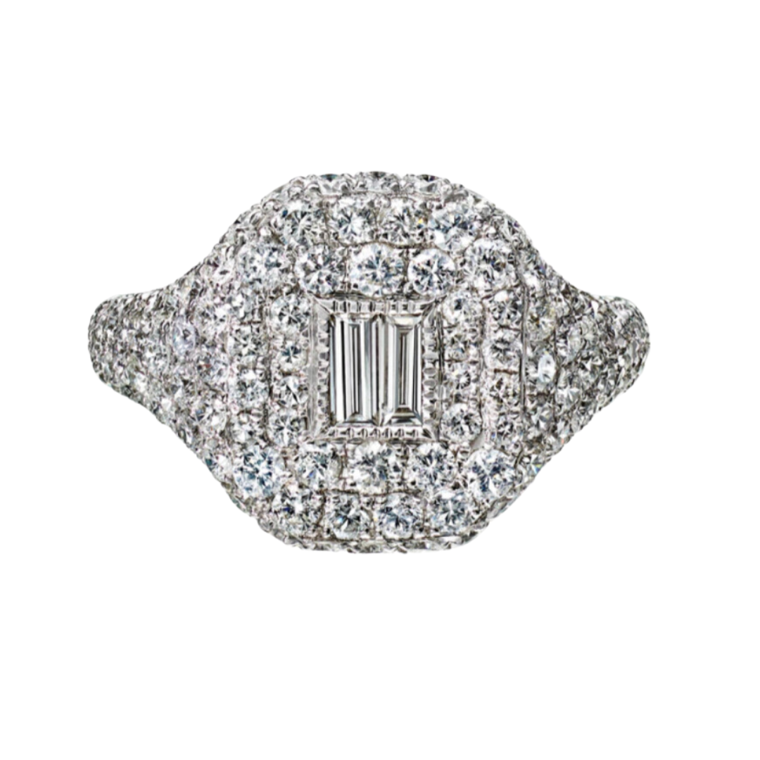 Anello da mignolo con brillante centrale