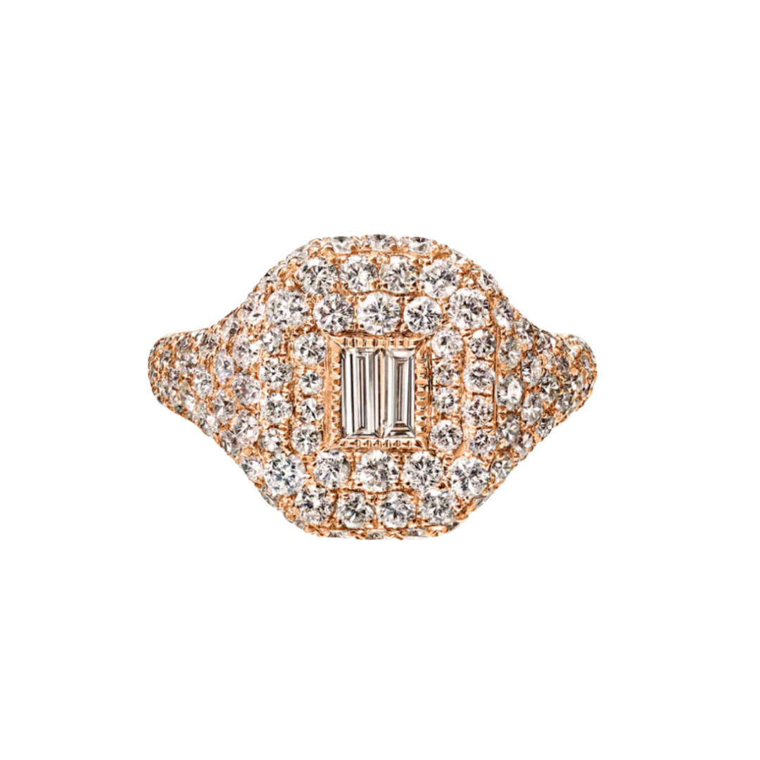 Anello da mignolo con brillante centrale