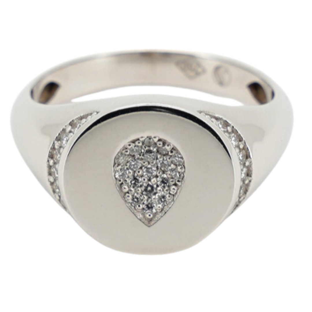 Anello da mignolo con goccia