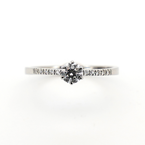 anello con solitario 0.33