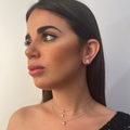 Collana con solitario 0.17 carati