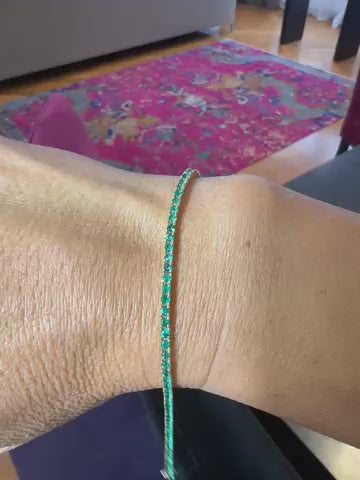 Braccialetto tennis di smeraldi