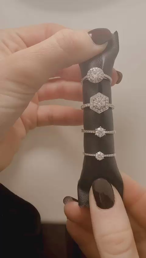 anello con solitario 0.33