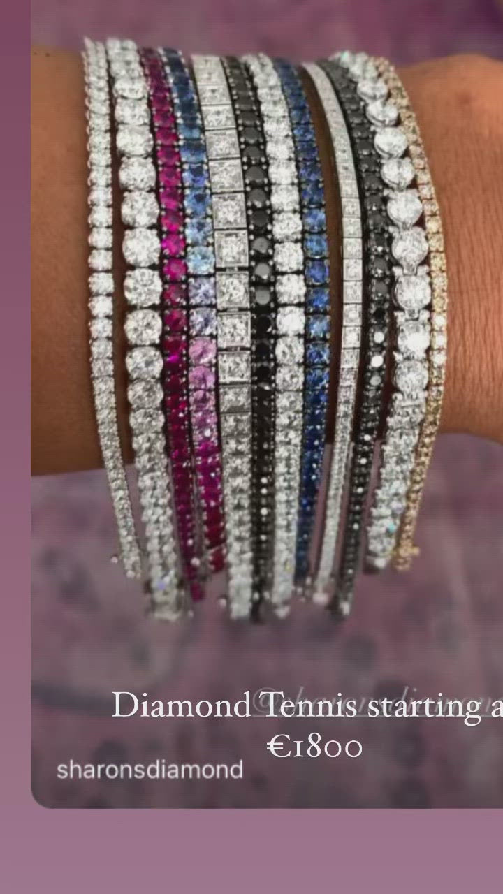 Braccialetto tennis di rubini