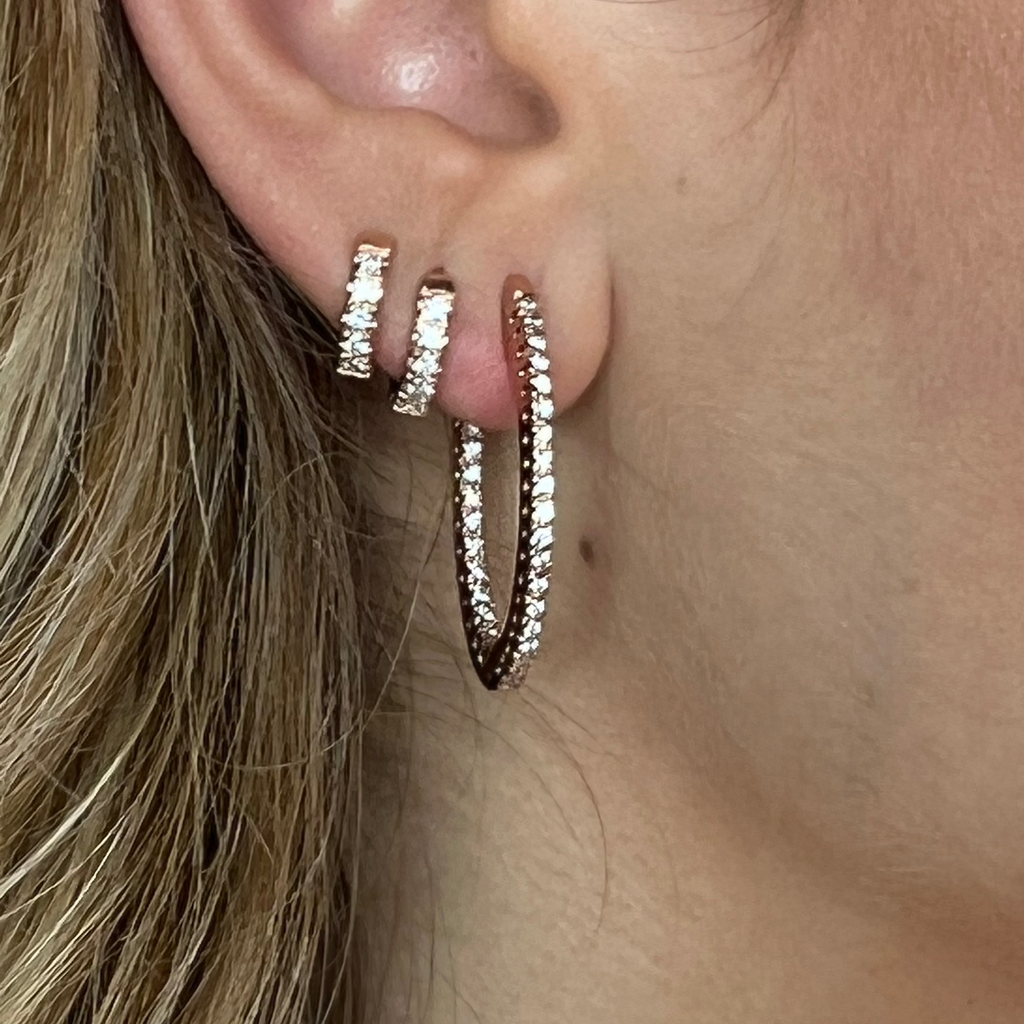 Orecchini ovali misura piccola