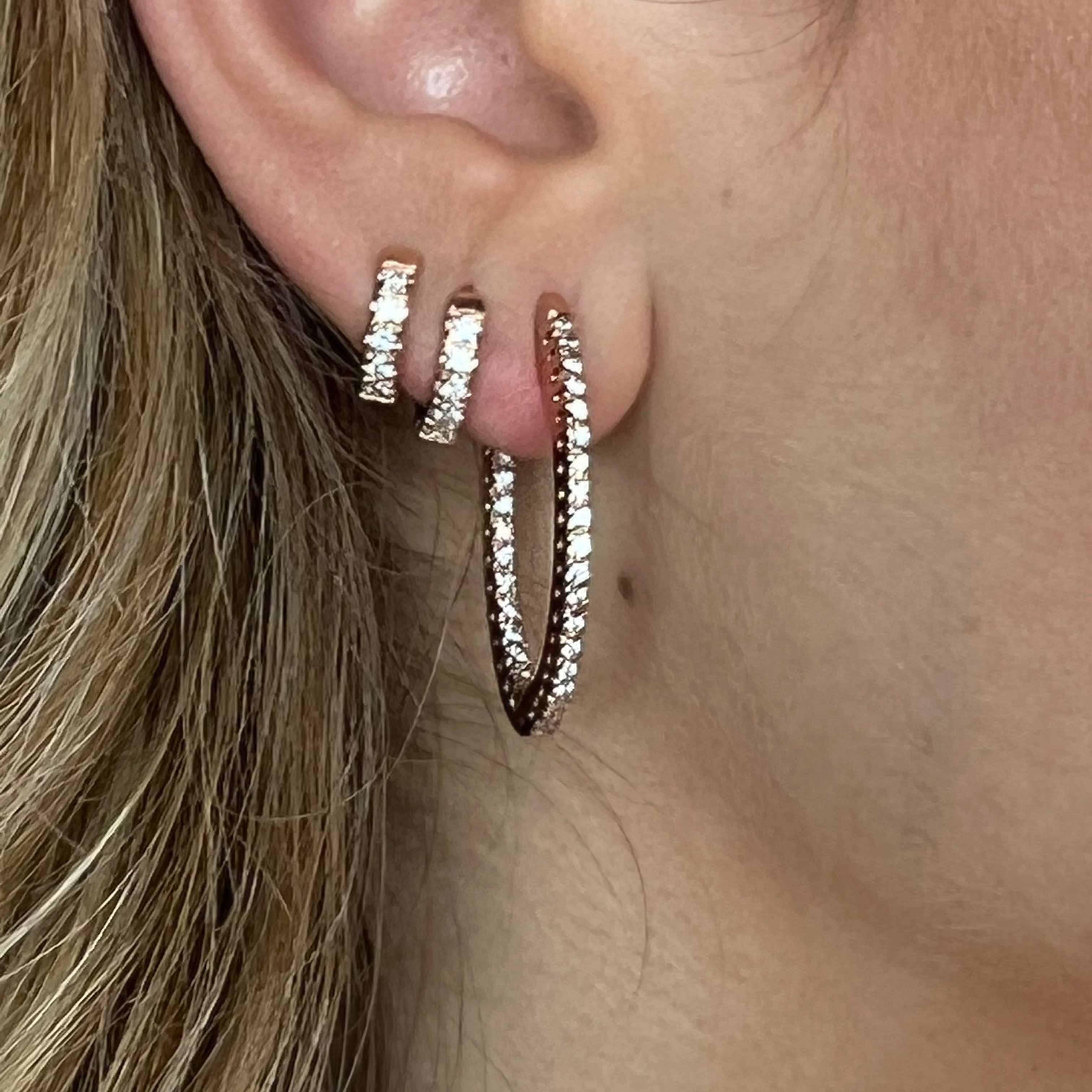 Orecchini ovali misura piccola