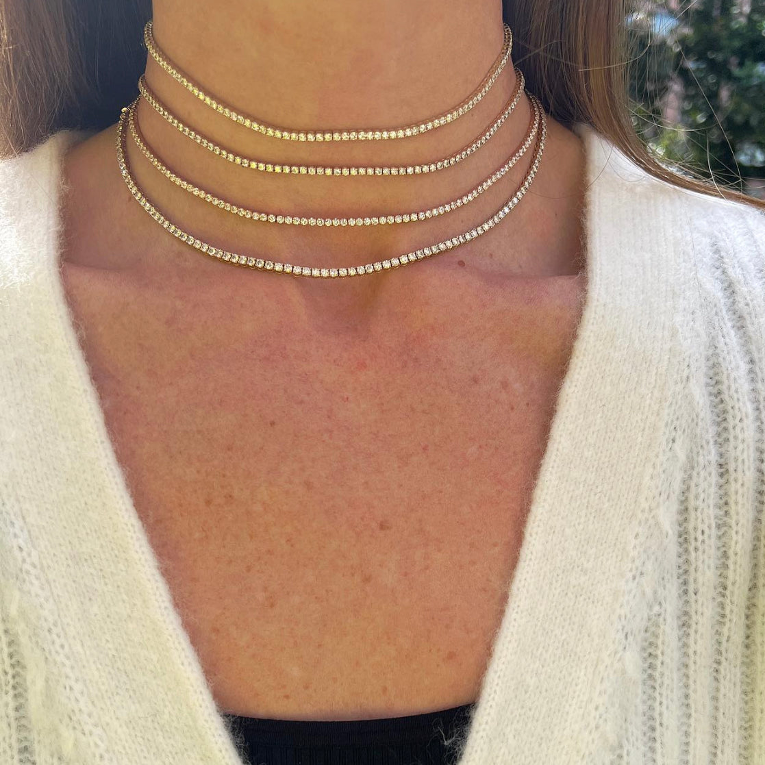 Collana tennis chocker