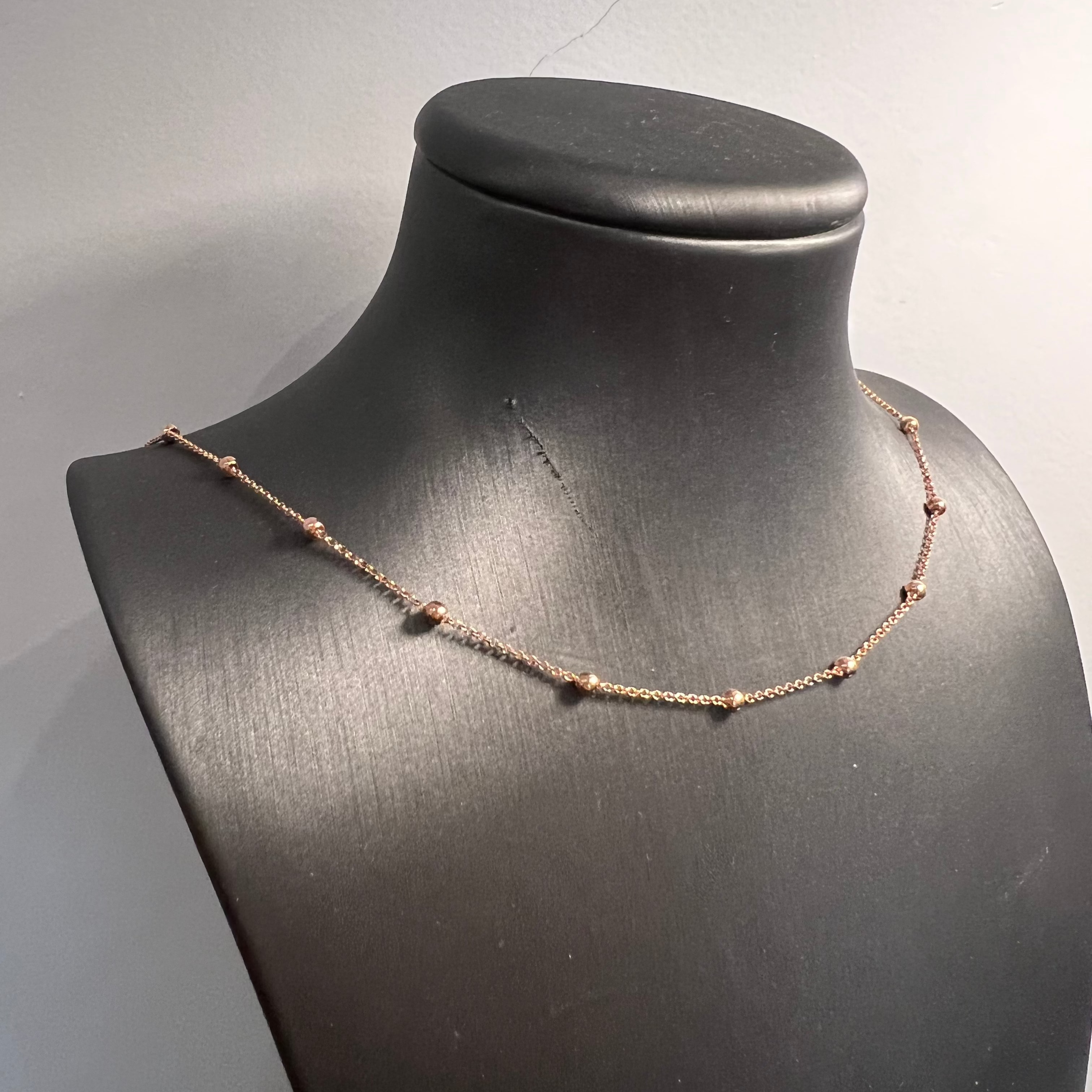 Collana oro rosa pallini