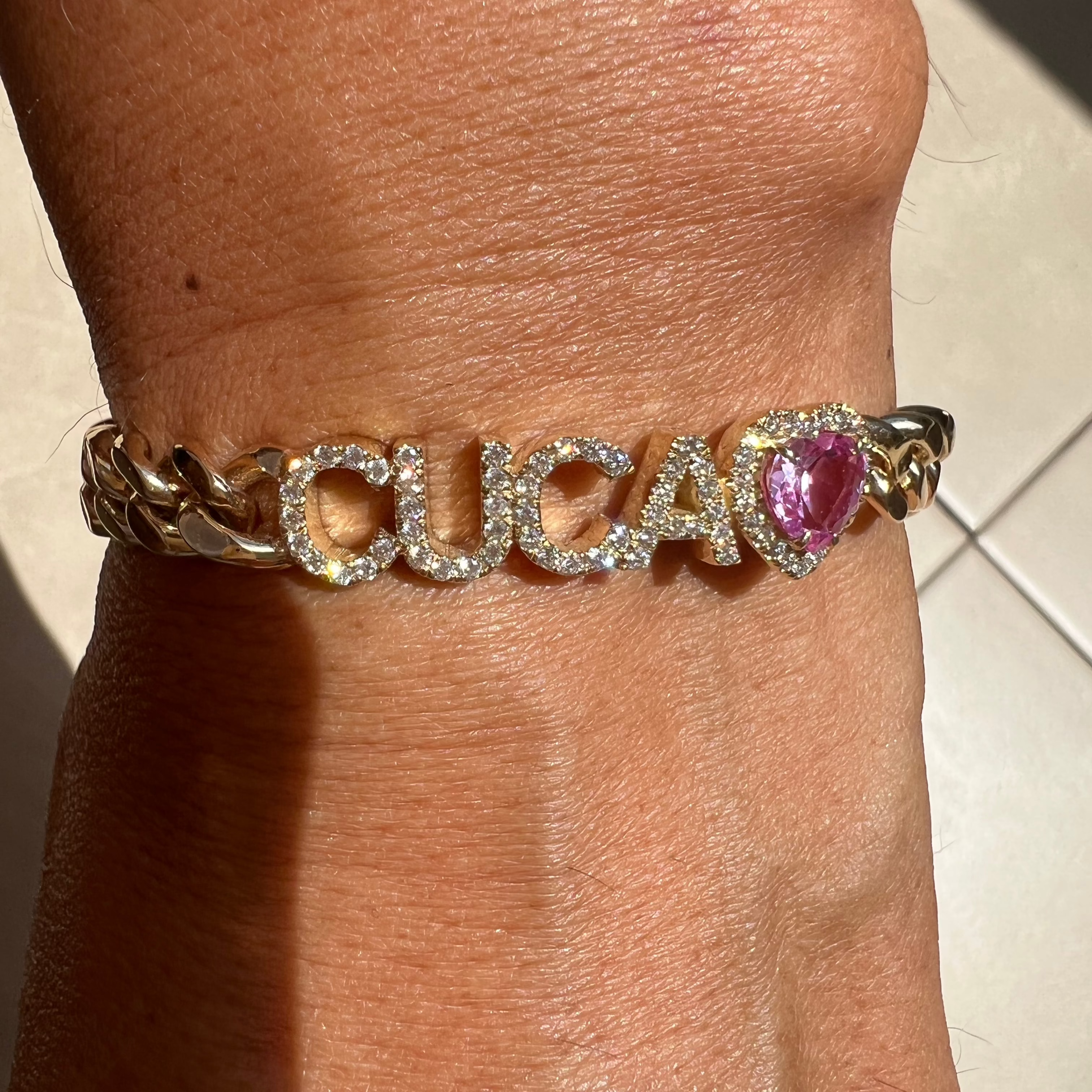 Braccialetto con nome di brillanti